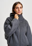 Cappotto bomber con cappuccio - GRIGIO SCURO