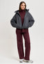 Cappotto bomber con cappuccio - GRIGIO SCURO