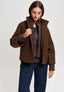 Cappotto corto con interno piumino - MARRONE