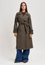 Cappotto lungo doppiopetto spinato - MARRONE/BEIGE