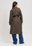 Cappotto lungo doppiopetto spinato - MARRONE/BEIGE