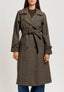 Cappotto lungo doppiopetto spinato - MARRONE/BEIGE