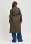Cappotto lungo doppiopetto spinato - MARRONE/BEIGE