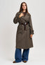 Cappotto lungo doppiopetto spinato - MARRONE/BEIGE