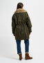 Cappotto parka con ecopelliccia - MILITARE