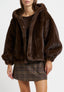 Cappotto bomber in ecopelliccia - MARRONE