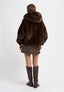 Cappotto bomber in ecopelliccia - MARRONE