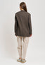 Cappotto giacca monopetto spinato - MARRONE