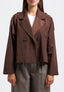 Trench corto doppiopetto over - MARRONE
