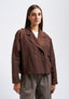 Trench corto doppiopetto over - MARRONE