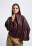 Giubbino bomber over in ecopelle - BORDEAUX