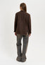 Cappotto giacca over effetto lana cotta - MARRONE