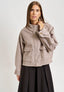 Cappotto corto con tasche - TORTORA