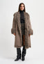 Cappotto in ecomontone con ecopelliccia - TORTORA
