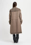 Cappotto in ecomontone con ecopelliccia - TORTORA