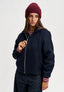 Giubbino con zip e cappuccio - BLU