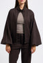 Cappotto caban con manica voluminosa - MARRONE