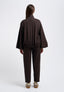 Cappotto caban con manica voluminosa - MARRONE