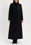 Cappotto lungo a vestaglia - NERO