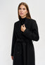 Cappotto lungo a vestaglia - NERO