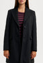 Cappotto midi sfiancato - NERO
