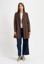 Cappotto midi sfiancato - MARRONE