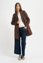 Cappotto midi sfiancato - MARRONE