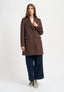 Cappotto midi sfiancato - MARRONE