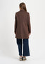Cappotto midi sfiancato - MARRONE
