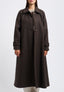 Cappotto lungo con manica raglan - MARRONE