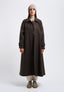 Cappotto lungo con manica raglan - MARRONE