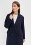 Cappotto doppiopetto lungo - BLU
