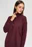Maglia over con collo alto - BORDEAUX
