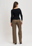 Maglia a costine con lurex - NERO