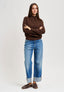 Maglia over con maniche raglan - MARRONE