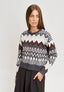 Maglia girocollo fantasia norvegese - MARRONE/BEIGE