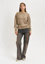 Maglia girocollo melange - BEIGE