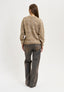 Maglia girocollo melange - BEIGE
