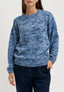 Maglia girocollo melange - BLU