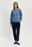 Maglia girocollo melange - BLU