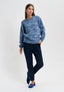 Maglia girocollo melange - BLU