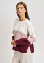 Maglia girocollo tre colori - BIANCO/ROSA