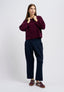 Maglia in ciniglia a costine - BORDEAUX