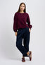Maglia in ciniglia a costine - BORDEAUX