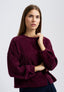 Maglia in ciniglia a costine - BORDEAUX