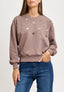 Felpa con paillettes opache - TORTORA