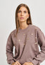 Felpa con paillettes opache - TORTORA