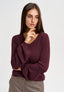 Maglia in viscosa con polso ampio - PRUGNA