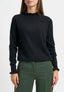 Maglia lupetto con rouches - NERO
