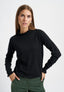 Maglia lupetto con rouches - NERO